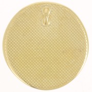 23mm Round irregular epoxy resin eye pattern pendant - Fine gold plated x1