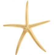 51x46mm Starfish pendant - Fine gold plated x1