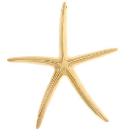 51x46mm Starfish pendant - Fine gold plated x1
