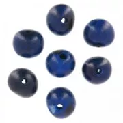 Acai seeds from Brazil 8mm Dark Blue x 10