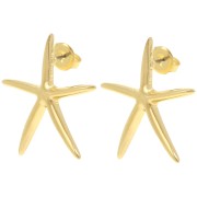 27.5x25mm Fine starfish earstuds - Fine gold plated x2
