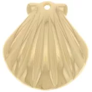 31.5x30.5mm Shell pendant - Fine gold plated x1