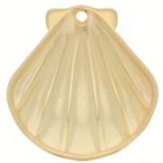 31.5x30.5mm Shell pendant - Fine gold plated x1