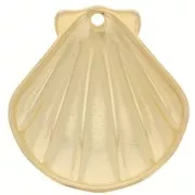 31.5x30.5mm Shell pendant - Fine gold plated x1