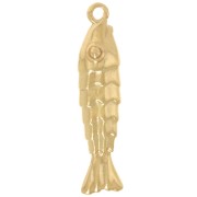 32.5x7mm Fish pendant - Fine gold plated x1|raw }}