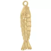 32.5x7mm Fish pendant - Fine gold plated x1