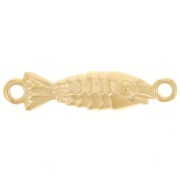 26x6mm Fish spacer - Fine gold plated x1