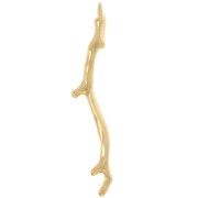 49x9mm Coral pendant - Fine gold plated x1