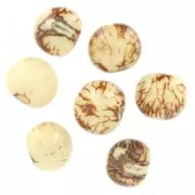 Acai seeds from Brazil 8mm Natural Marbled x 10