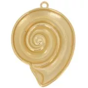 38x29mm Shell pendant - Fine gold plated x1