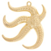 38.5x34mm Starfish pendant - Fine gold plated x1|raw }}