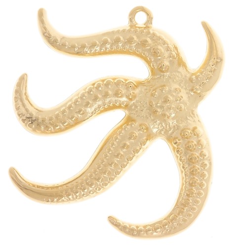 38.5x34mm Starfish pendant - Fine gold plated x1