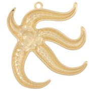 38.5x34mm Starfish pendant - Fine gold plated x1