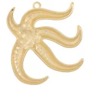 38.5x34mm Starfish pendant - Fine gold plated x1