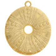 41mm worked sea urchin pendant - Fine gold plated x1