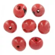 Acai seeds from Brazil 8mm Red x 10