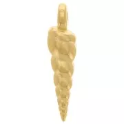 19x5mm Shell Charm - Fine gold plated x1