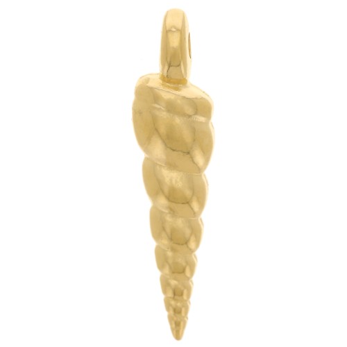 19x5mm Shell Charm - Fine gold plated x1