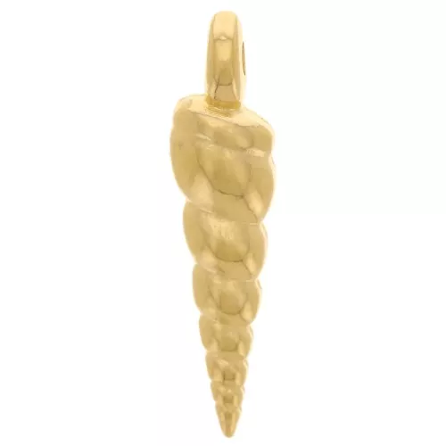 19x5mm Shell Charm - Fine gold plated x1
