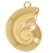 26x19mm Shell pendant - Fine gold plated x1