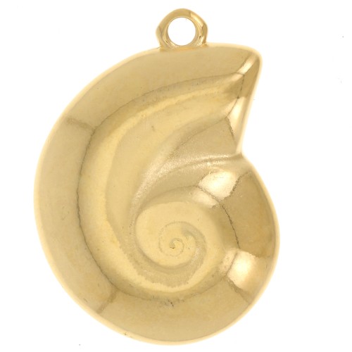 26x19mm Shell pendant - Fine gold plated x1