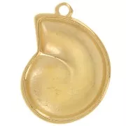 26x19mm Shell pendant - Fine gold plated x1