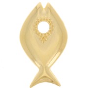 22x13mm Fish pendant - Fine gold plated x1|raw }}