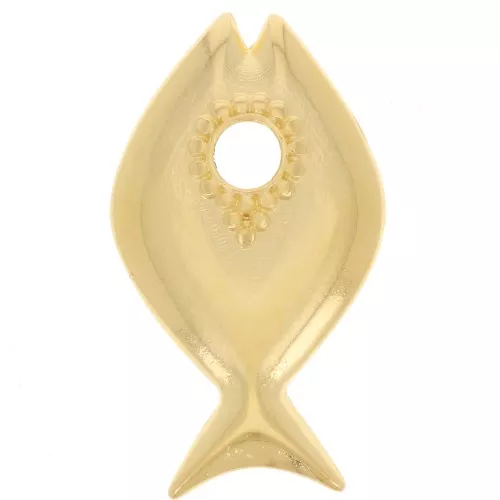 22x13mm Fish pendant - Fine gold plated x1