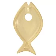22x13mm Fish pendant - Fine gold plated x1