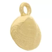 12.5x11mm Shell charm - Fine gold plated x1