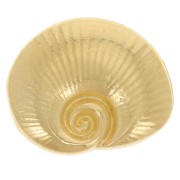 15x12mm Earring back slider shell for 10mm lace - Fine gold plated x1