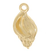 19x9mm Shell Charm - Fine gold plated x1
