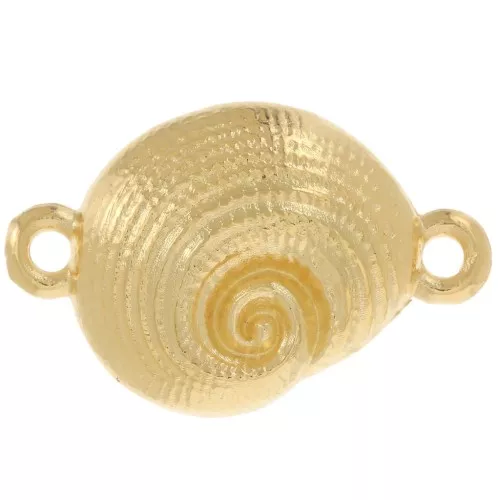 19.5x12mm Shell spacer - Fine gold plated x1