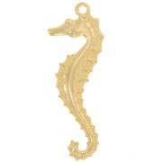41x15mm Seahorse Pendant - Fine gold plated x1|raw }}