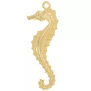 41x15mm Seahorse Pendant - Fine gold plated x1