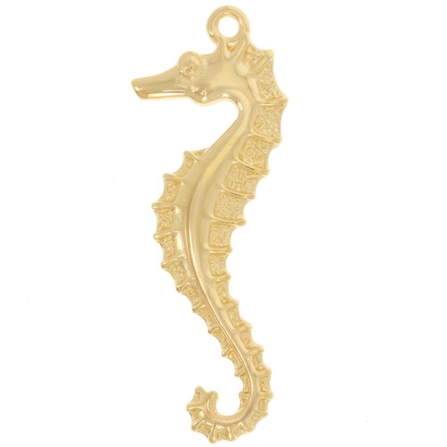 41x15mm Seahorse Pendant - Fine gold plated x1