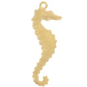 41x15mm Seahorse Pendant - Fine gold plated x1