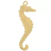 41x15mm Seahorse Pendant - Fine gold plated x1