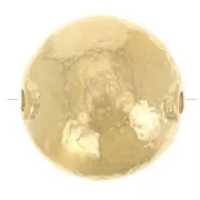 12.5mm Orange bead with epoxy resin - Fine gold plated - Orange x1