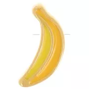 14.5x9mm banana bead with epoxy resin - Fine gold plated - Yellow x1