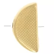 13x6.5mm Watermelon bead with epoxy resin - Fine gold plated - Green - Red x1