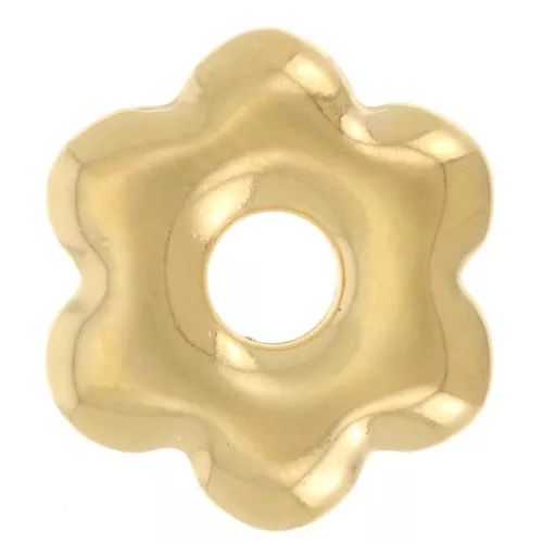 12mm Flower pendant - Fine gold plated x1