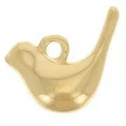 11x16mm Bird charm - Fine gold plated x1