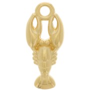 18x8mm Lobster charm - Fine gold plated x1