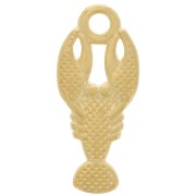 18x8mm Lobster charm - Fine gold plated x1