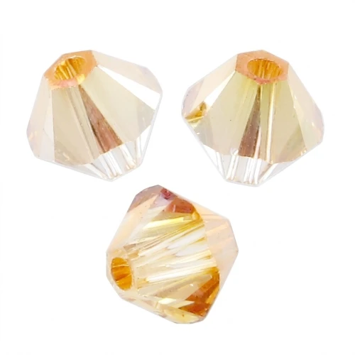 PureCrystal 5328 Crystal Bicones 5mm Crystal Metallic Sunshine x20