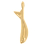 20x5mm Fish charm with epoxy resin - Fine gold plated - Turquoise x1