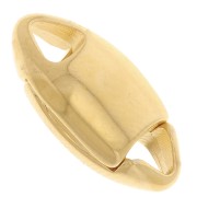 16x7mm Magnetic oval clasp - Fine gold plated x1