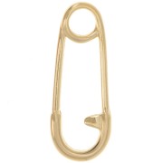 23.5x9mm safety pin pendant - Fine gold plated x1|raw }}