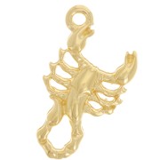 20x11.5mm Scorpion charm - Fine gold plated x1|raw }}